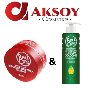 (2,36€/100ml) 1x RedOne Haarwax Rot 150ml & Aftershave Cream Cologne Fresh 400ml - Bild 1 von 1