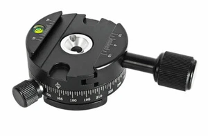 Aluminum 360 ° 1/4" and 3/8" screws panorama ball head with quick release clamp - Picture 1 of 4