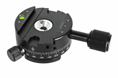 Aluminum 360 ° 1/4" and 3/8" screws panorama ball head with quick release clamp - Image 1 of 4