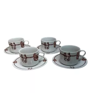 4 Todays Home Western Cowboy Horse Saddle Boots Cup and Saucer Sets - Picture 1 of 9