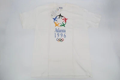 Camisa Vintage Atlanta 1996 Juegos Olímpicos XL Blanca Hanes Beefy-T EE. UU. Puntada Única NUEVA Foto 1 de 4