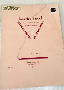 Piece En Forme de Habanera by Maurice Ravel/Kessler - WW Quintet Score Only - Picture 1 of 2