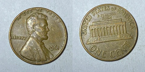 1961 P Lincoln Memorial Cent *** Free Shipping *** Cover