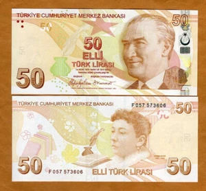 Turkey, 50 Lira 2009 (2024), P-225f, F-Prefix, UNC - Picture 1 of 1