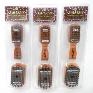 Calypso Mini Wooden Hair Braid Brush Set 2pk x3 (Can be used as Doll Brush) - Picture 1 of 2