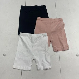 Shein Kids 3 Pack White Black Pink Biker Shorts Youth Girls Size 5 New - Picture 1 of 5