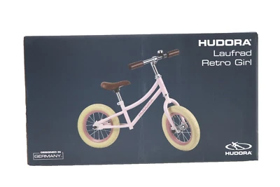 HUDORA 10428/00 Laufrad Retro Girl,Vintage-Look,rosa 12"Luftbereifung  Ab 3Jahre - Bild 1 von 2