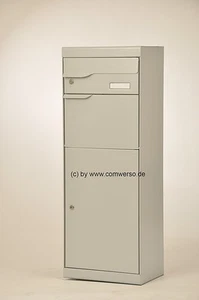 Paketbriefkasten Etna 771 in Weiß-Aluminium mit Montageset - Bild 1 von 8