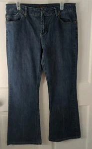 The Limited Denim Jeans Womens 14S Wide Legs Dark Wash Blue 5 Pocket - Picture 1 of 8