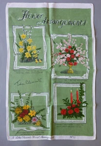 Julia Clements Linen Tea Towel - Floral Arrangements No. 11 - Picture 1 of 9