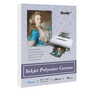 Printable Glossy Canvas Inkjet Printer Photo Paper 240g Eco Solvent Ink Textured