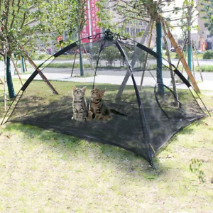 Portable Pet Dog Puppy Cat Happy Habitat Playpen Indoor Outdoor Patio Mesh Tent - Picture 1 of 11