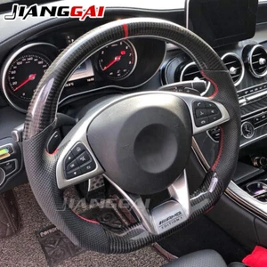 Carbon Fiber Steering Wheel For 2016+ Mercedes-Benz W205 C63 AMG GLS CLA GLE - Picture 1 of 13