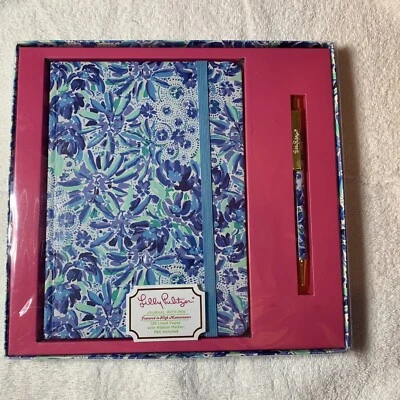 NEW! Lilly Pulitzer 128 pg lined Journal w/ Pen Gift Set--High Manetenance - Image 1 of 4