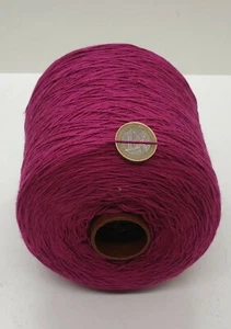 Hilo de lana natural tejer y ganchillo|Kone 100% algodón FUCSIE 700gr Nm20/5 bw100-2 - Imagen 1 de 2