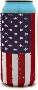 Bastex 2er-Pack Dosenkühler mit amerikanischer Flagge - Neopren-Coozies für 12 Unzen große Dosen - Bild 1 von 3