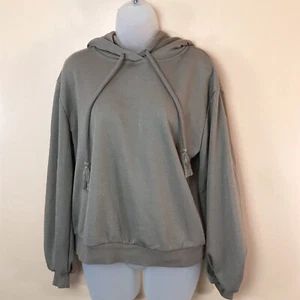 Current Air Anthropologie Tan Gold Sparkle Hoodie Pullover Sweatshirt Damen M - Bild 1 von 5