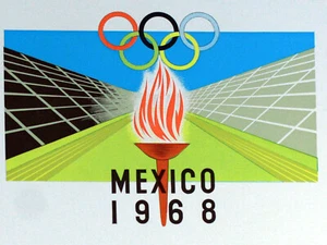 FRANCE FEUILLET PHILATÉLIQUE CEF 77 JEUX OLYMPIQUES MEXICO 1968 ANDORRE - Picture 1 of 4