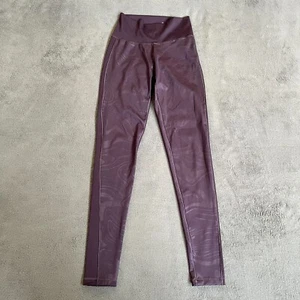 Adidas Purple Geometric Full Length Gym Activewear Leggings Women's Size S - Picture 1 of 8