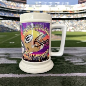 Green Bag Packers Beer Stein Mug NFC Champs Super Bowl XXXI - New Orleans - Picture 1 of 4