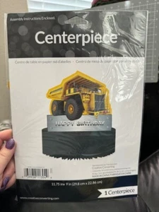 Construction Zone Happy Birthday Centerpiece 11.75" x 9" Paper Party Decoration - Picture 1 of 2