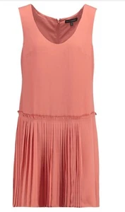Neu mit Etikett Banana Republic Damenkleid korallefarben Traum plissiert vorne zum Binden Größe 6 0, 130 $ - Bild 1 von 5