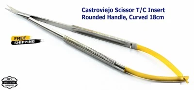 Surgical Dental Micro Scissors Curved TC 18 CM Dental Oral Surgery Instruments - Image 1 of 4