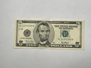 Billet Etats-Unis 5 Dollars 2001 (10-41/A0/11) - Picture 1 of 2