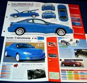 Hyundai Tiburon 1999 FX información de especificaciones póster original folleto vintage 99 - Imagen 1 de 1