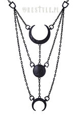 RESTYLE MOON PHASES CRESCENT SYMBOL OCCULT SCARY EMO BLACK HORROR CHARM NECKLACE