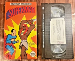 Superman VHS Cartoon Favorites Animated Kids TV Show Cartoons Vintage Super Man - Picture 1 of 9