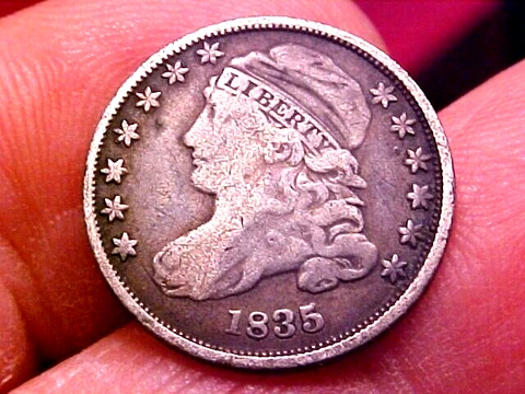 1835 Bust Dime UNCLEANED, Nice Higher Grade All ORIGINAL Coin I Bought in 1983 Cover