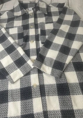 Liz Claiborne Wool Blend Shacket Size XXL New Without Tags Black/White Nice - Image 1 of 4