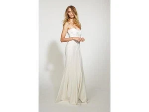 VESTIDO DE NOVIA NICOLE MILLER SEDA DARIA SIN TIRANTES 10 $1540 HA0009 - Imagen 1 de 6