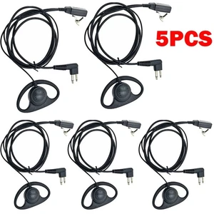 5 piezas D Auricular Auricular Auriculares Micrófono Para Motorola Radio Seguridad 2 Pines Walkie NUEVO - Imagen 1 de 12