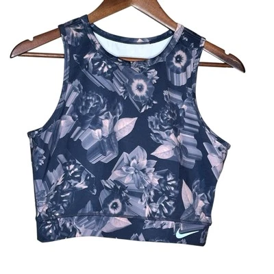Para mujeres Nike Epic Lux Correr Estampado Floral Camiseta sin mangas M Rosa Gris Gimnasio Correr Yoga Foto 1 de 4