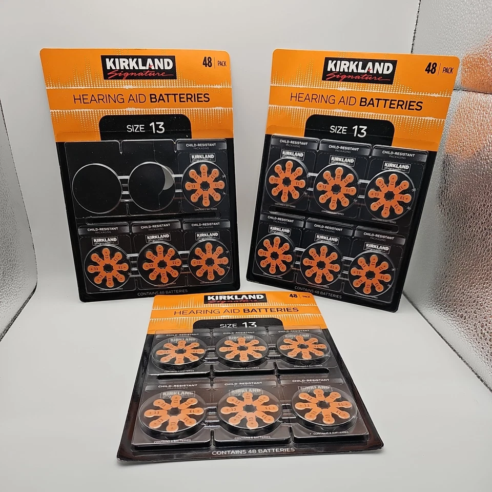 Kirkland Signature Hearing Aid Batteries Size 13 - 38count CVS 24 Unexpired 62