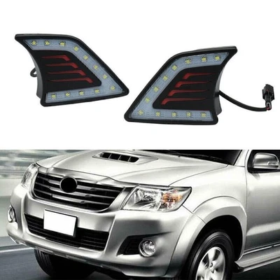 Luces de circulación diurna LED DRL aptas para Toyota Hilux Vigo 2011-2014 2013 2012 2012 Foto 1 de 4