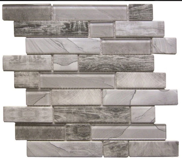 Bati Orient VEMI131 Glass Tile Mix Mosaic Border Backsplash Accent   Lot Of 6 - Image 1 of 1