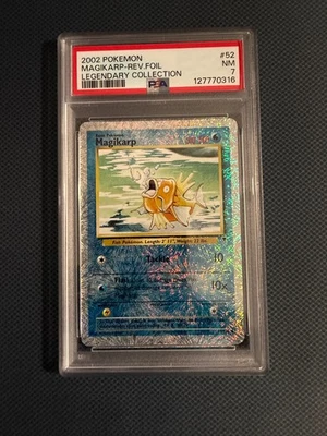 PSA 7 Near Mint Reverse Holo Legendary Collection Magikarp 52/110 Pokemon Card - Image 1 of 2