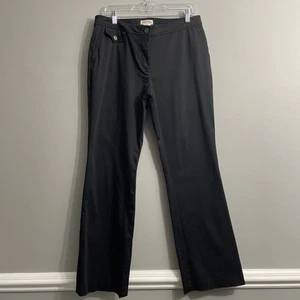 Michael Kors Black Wide Leg Pants Women's Size 12 Dress Career Trousers - Picture 1 of 11