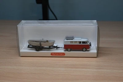 Autobús Wiking 0797 35 34 VW T1 con barco escala HO 1:87 Foto 1 de 3
