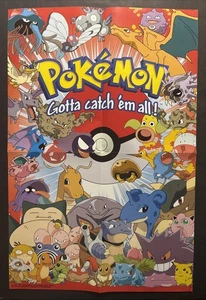 Pokémon Vintage 1999 Gotta Catch ‘Em All Poster Nintendo 18 x 12 inches  - Bild 1 von 2