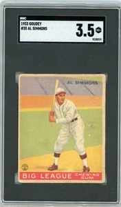 1933 Goudey Al Simmons Rookie RC #35 White Sox SGC 3.5 SET BREAK HOF!! - Picture 1 of 2