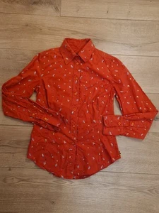 Womens Paul Smith Black Long Sleeve Red Flower Floral Button Shirt Blouse. UK 14 - Picture 1 of 10