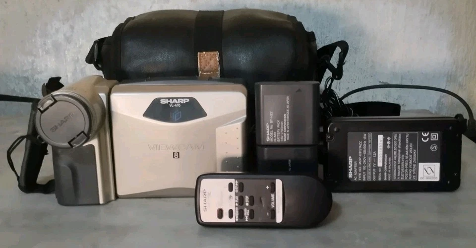 SHARP VL-A10 Caméra Vidéo 8 Avec Accessoires Originaux - Photo 1/4