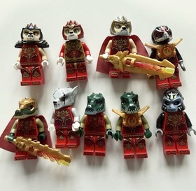 LEGO Legends of Chima Minifigure Lot of 9 Fire Tribe Figures Laval Cragger 