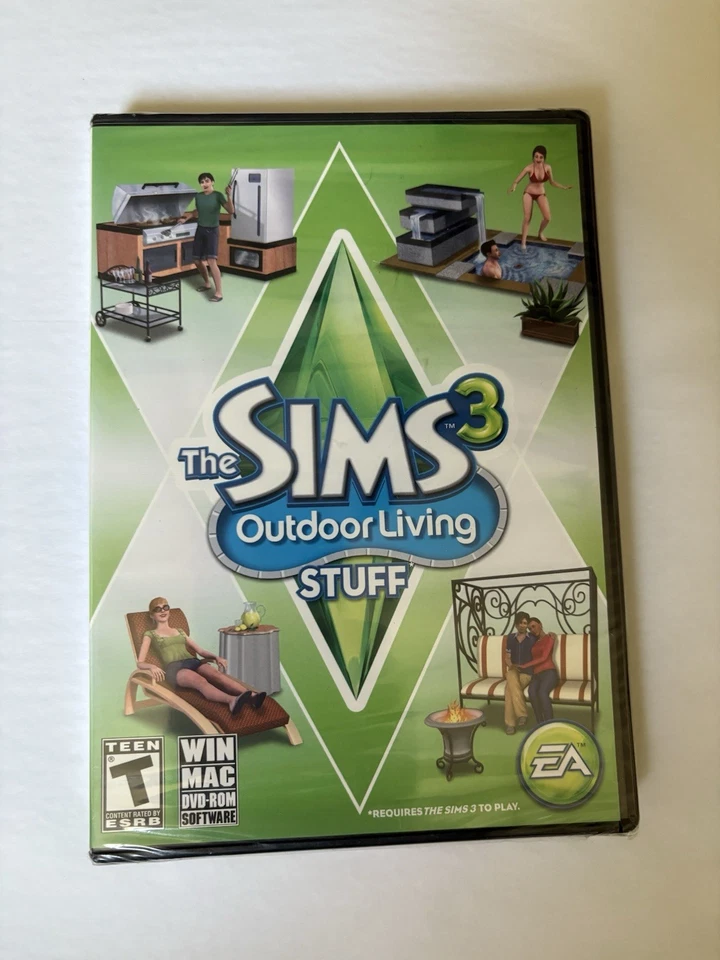 NEW SIMS 3 Outdoor Living Stuff - Windows Mac 2011, Teen Rated (Requires SIMS 3) - Image 1 of 4