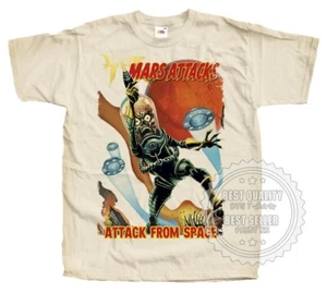 Mars Attack 1996 T SHIRT Tee V34 Movie Poster Natural Beige all sizes S to 5XL - Picture 1 of 1