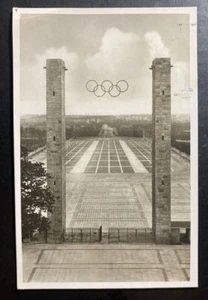 1936 Berlin Germany RPPC Real Picture Postcard Cover Olympic Stadium View - Picture 1 of 2